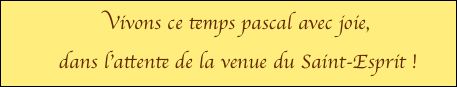                                                                                                              Édito
La Résurrection du Christ










































                                                                       







  
 Joyeuses fêtes de Pâques à tous !


                                                  Fraternellement

                                  Le Père Louis Marie LUTOMANTIMA

240331